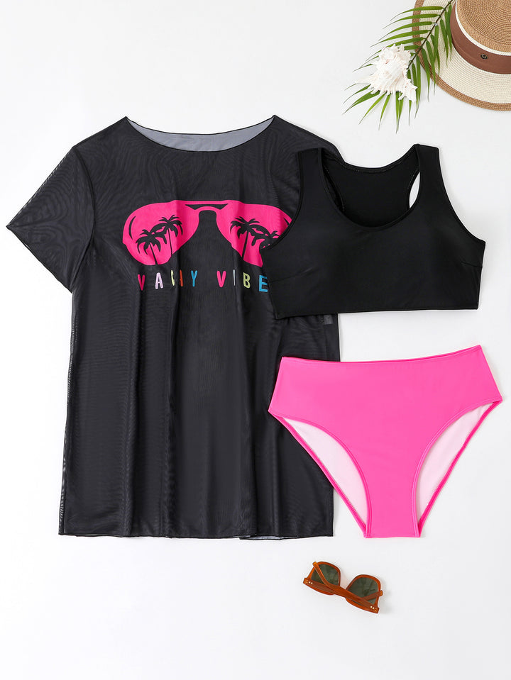 Women's Leisure Bikini Set with Mesh Top StylebySassy