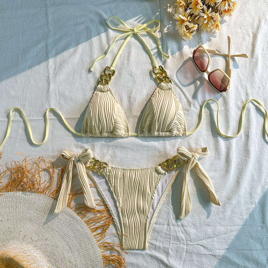 Women's Triangle Bikini with sophisticated chain details StylebySassy