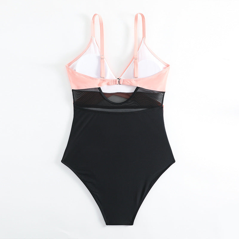 Women's one-piece swimsuit with modern wrap detail StylebySassy