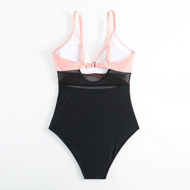 Women's one-piece swimsuit with modern wrap detail StylebySassy