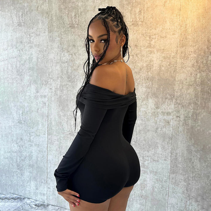 Women Off-Shoulder Bodysuit with Long Sleeves StylebySassy