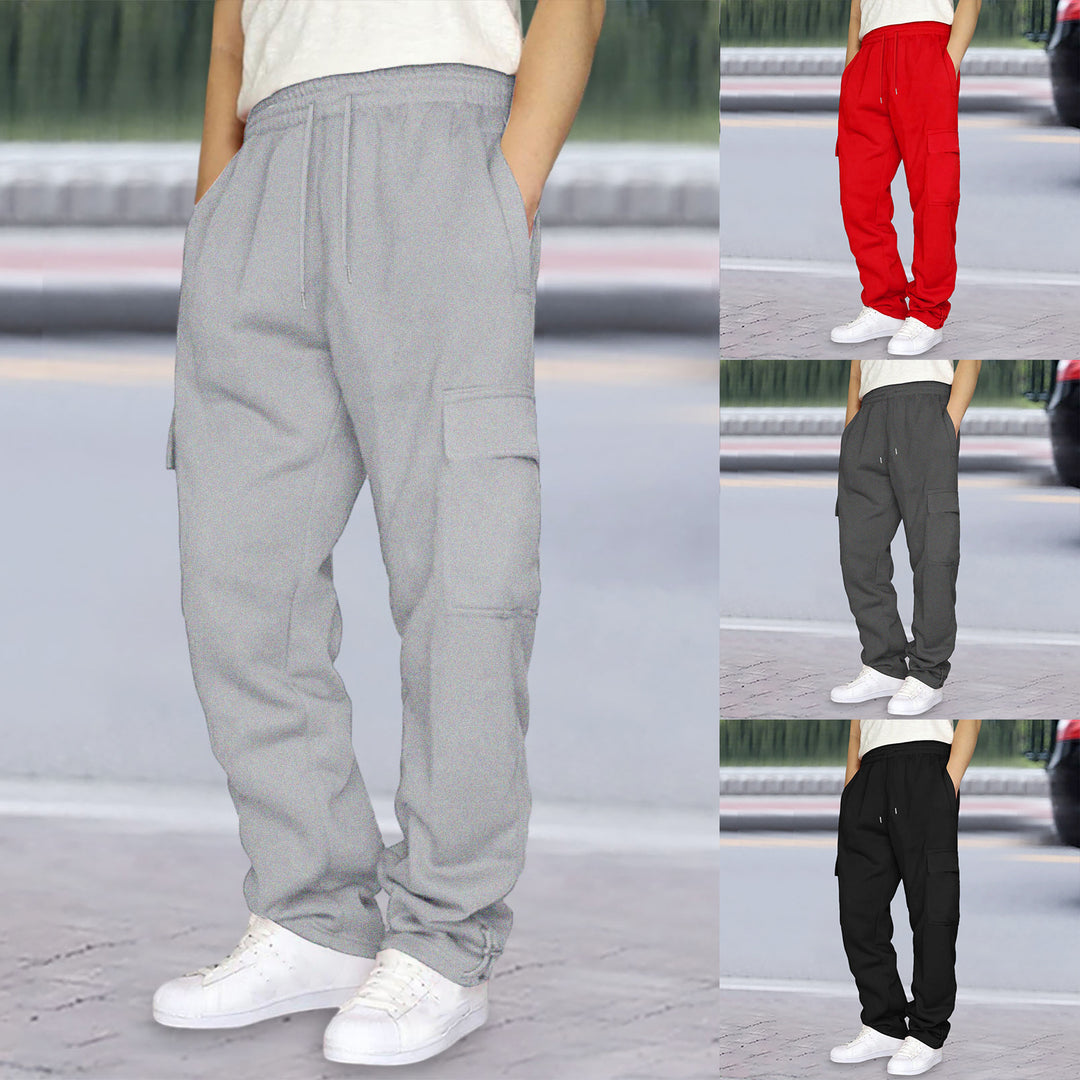 Men's nan cargo jogging pants with elastic waistband, drawstring and adjustable hem StylebySassy