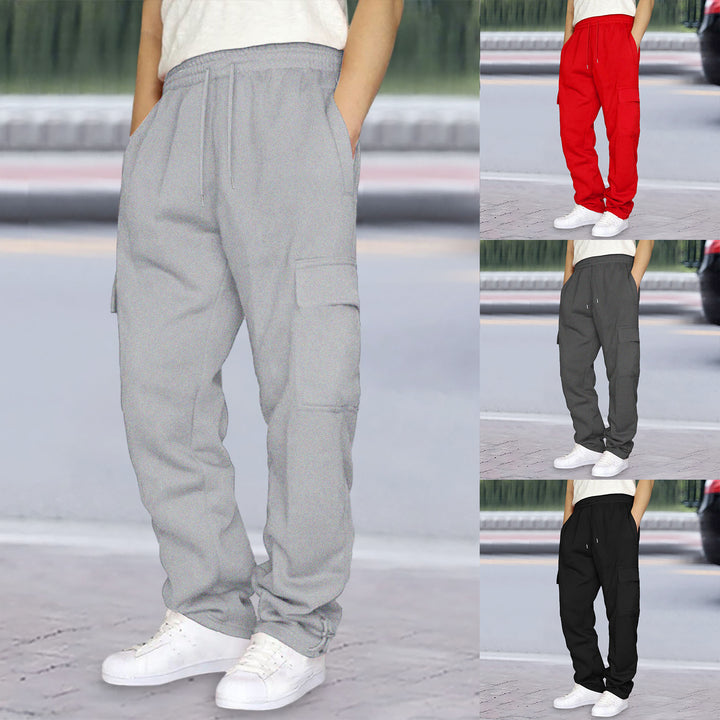 Men's nan cargo jogging pants with elastic waistband, drawstring and adjustable hem StylebySassy