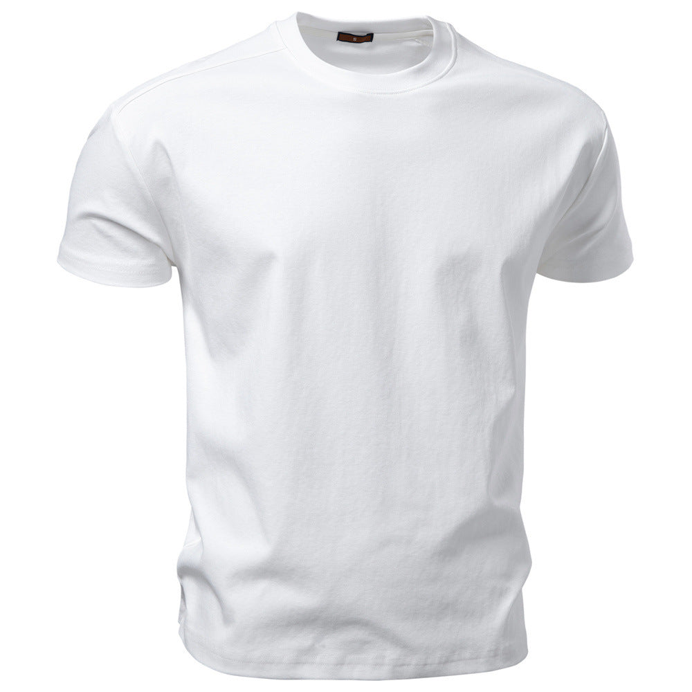 Men's nano classic cotton jersey round neck shirt with reinforced collar StylebySassy