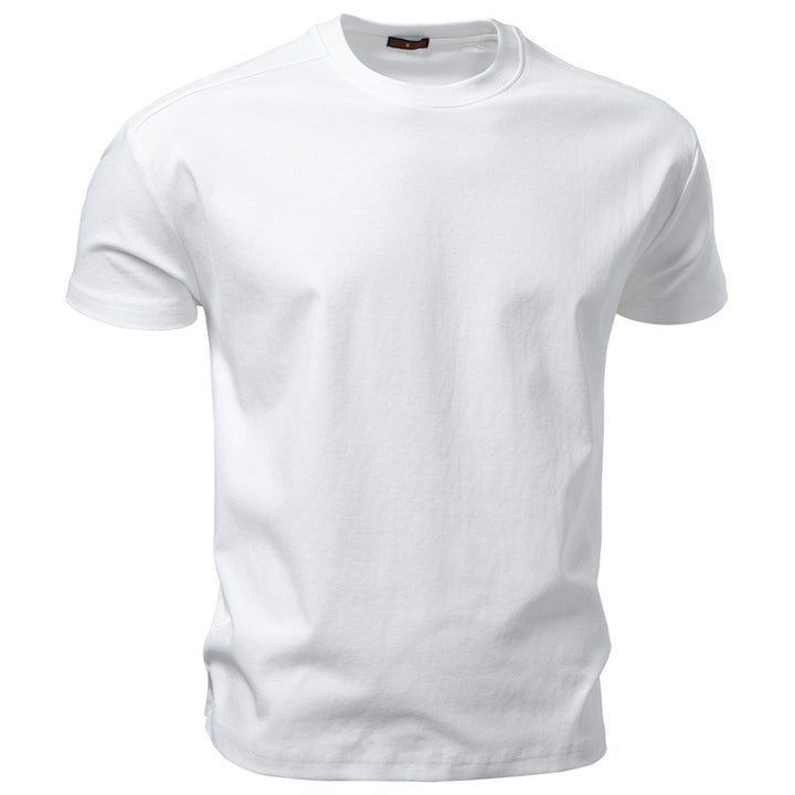 Men's nano classic cotton jersey round neck shirt with reinforced collar StylebySassy
