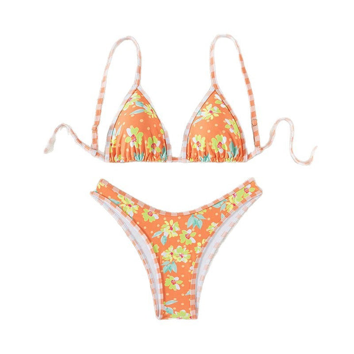 Women's floral triangle bikini with adjustable straps StylebySassy