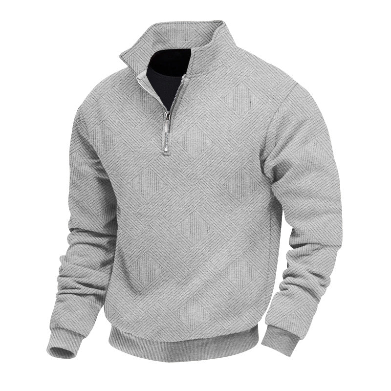 Men's structured troyer with half zip and standing collar StylebySassy