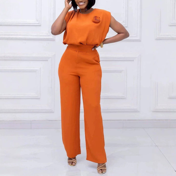Women's elegant all-in-one jumpsuit with floral detail StylebySassy