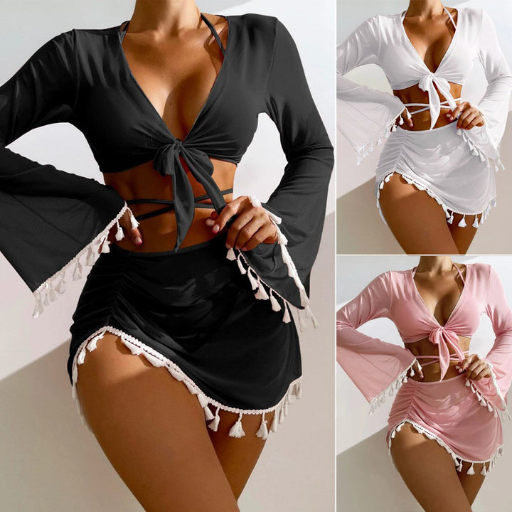 Women's Bathing Set with Charming Fringes StylebySassy