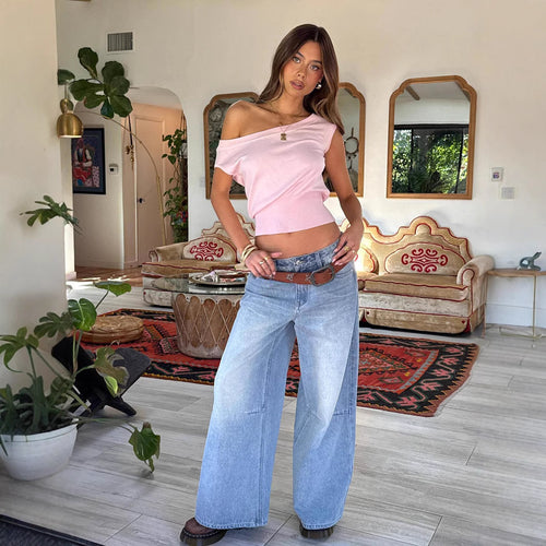 Ladies Off-Shoulder T-Shirt StylebySassy