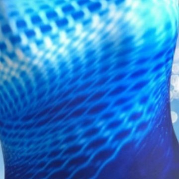 Women's sporty swimsuit with intricate wave design StylebySassy
