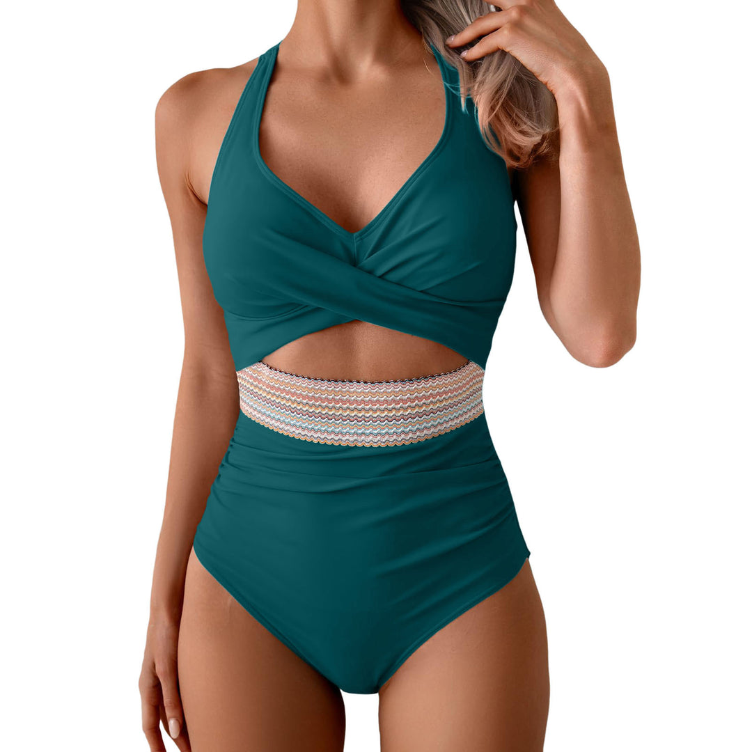 Women One-Piece Swimwear with Innovative Wrap Look StylebySassy