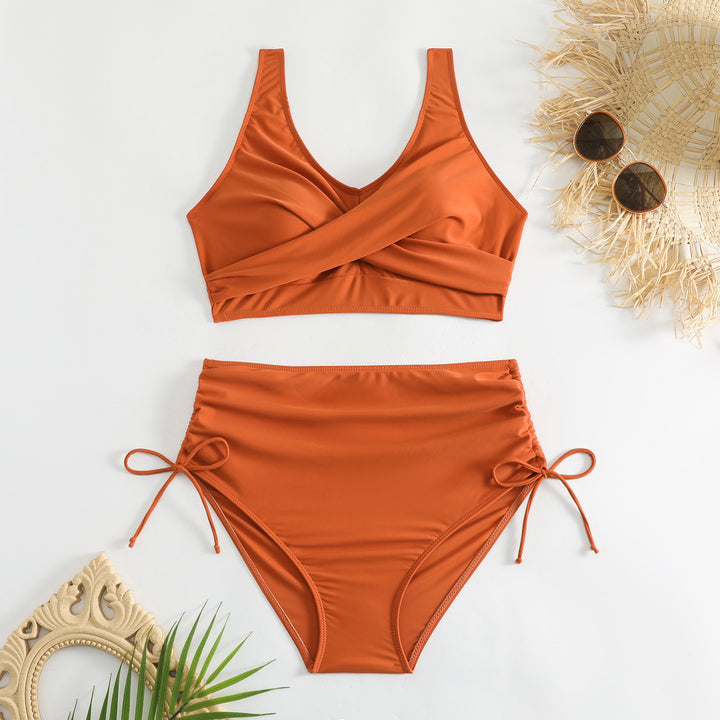 Women's High-Waisted Bikini Set with Adjustable Straps StylebySassy