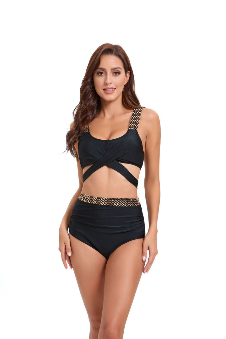 Women's Sporty Bikini Set with Sophisticated Wrap Design and Adjustable Straps StylebySassy