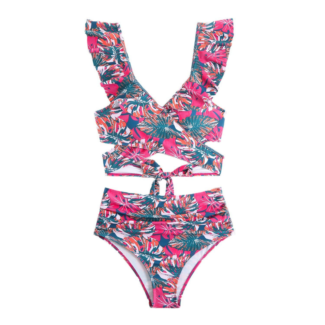 Women's Stylish Wrap Bikini Set with Ruffle Details StylebySassy