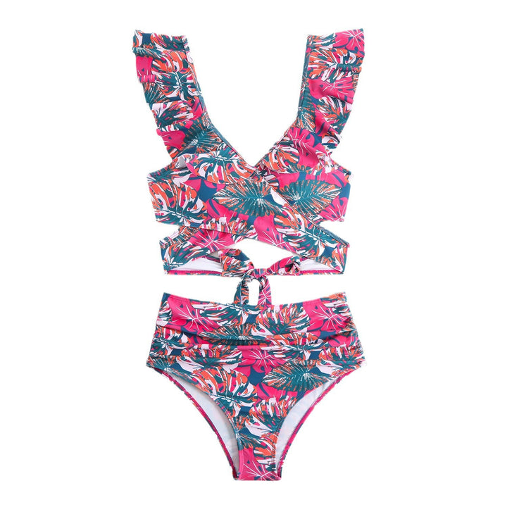 Women's Stylish Wrap Bikini Set with Ruffle Details StylebySassy