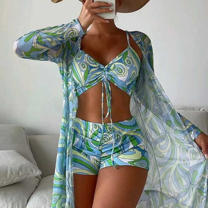 Women's Beach Set with Fashionable Wrap Design StylebySassy