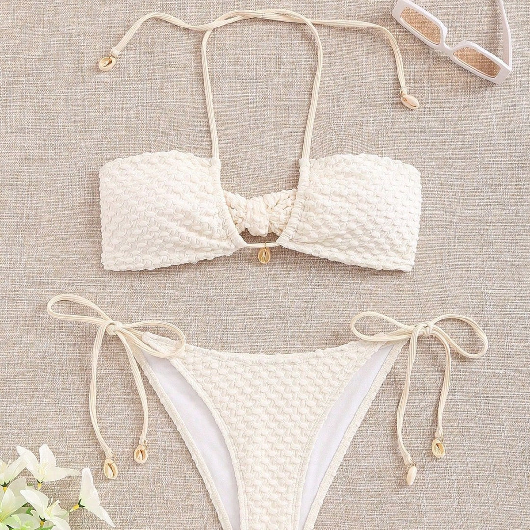 Women's Bandeau Bikini with Elastic Ties StylebySassy