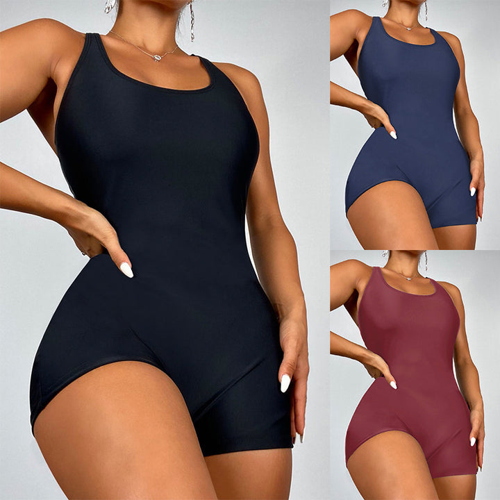 Women's One-Piece Swimsuit with Modern Cross-Back Design StylebySassy