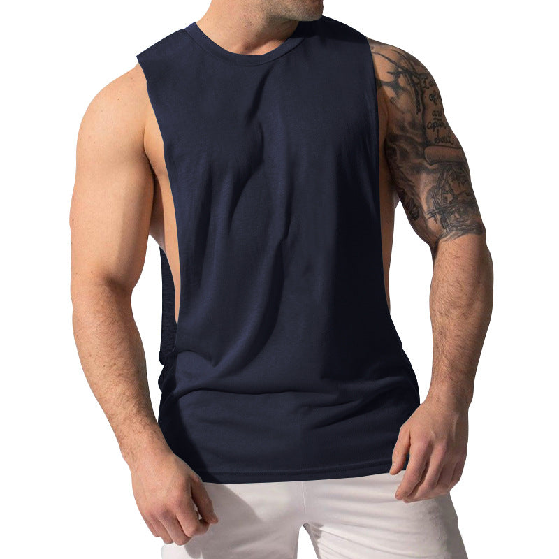 Men's muscle shirt with extra deep arm openings and breathable cotton blend StylebySassy