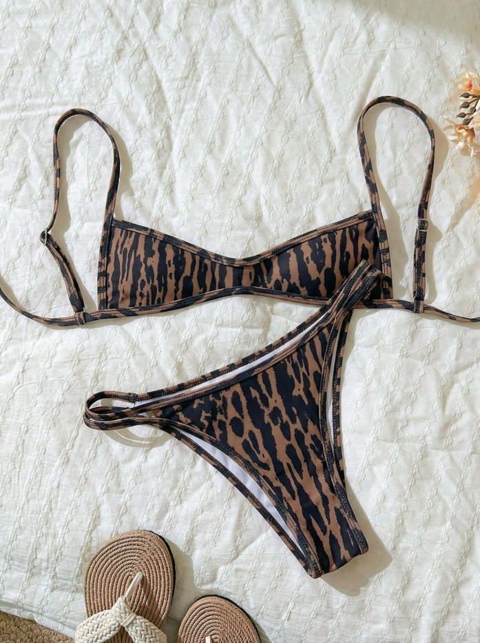 Women's Two Piece Bikini with Elegant Stripe Pattern StylebySassy