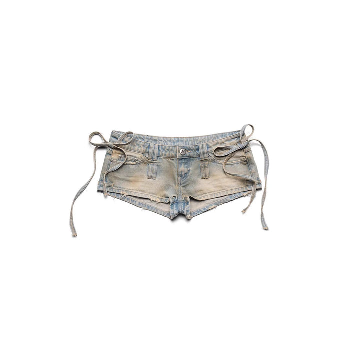 Women Stylish Denim Shorts with Adjustable Waistband StylebySassy