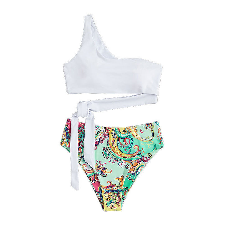 Ladies one-sided bikini with playful wrap waistband StylebySassy