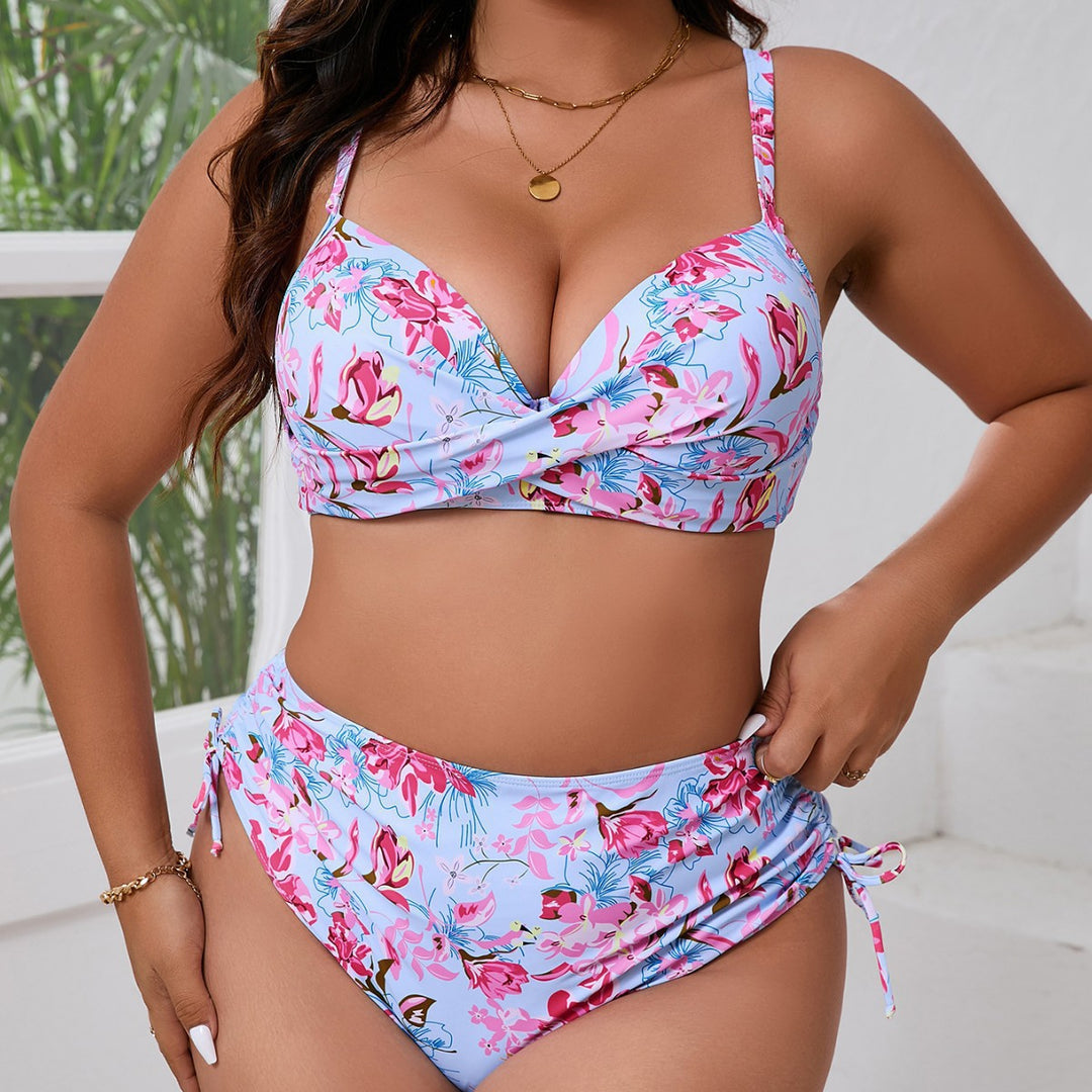 Women Triangle Bikini Set with Ruffle Covered Panty StylebySassy