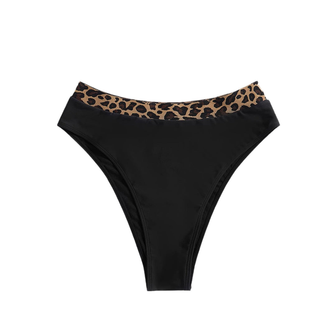 Women High-Waisted Bikini Bottom with Fashionable Leopard Print StylebySassy