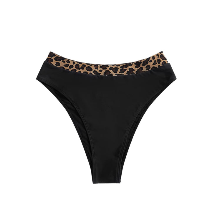 Women High-Waisted Bikini Bottom with Fashionable Leopard Print StylebySassy