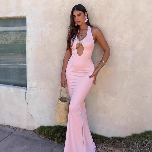 Ladies Glamorous Maxi Dress with Extravagant Cut-Out Details StylebySassy