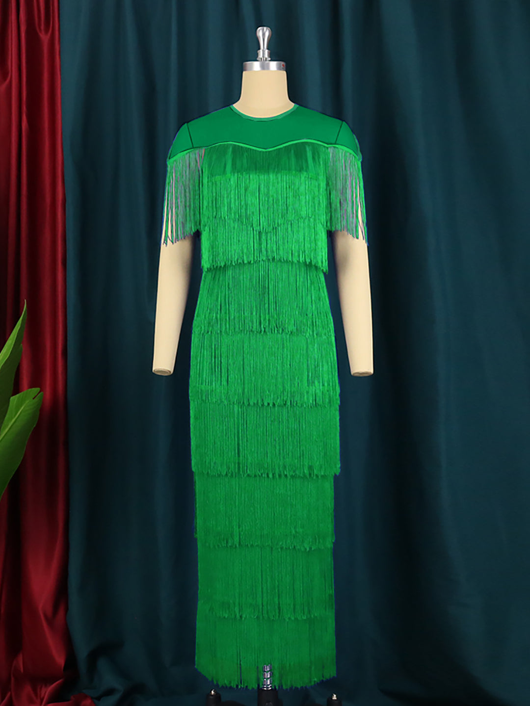 Women's Maxi Dress with Fringes StylebySassy