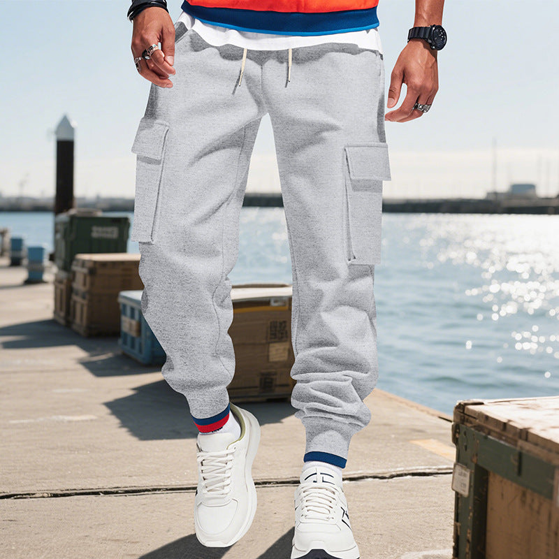 Men's urban utility jogger with drawstring, applied flap pockets and elastic waistband StylebySassy