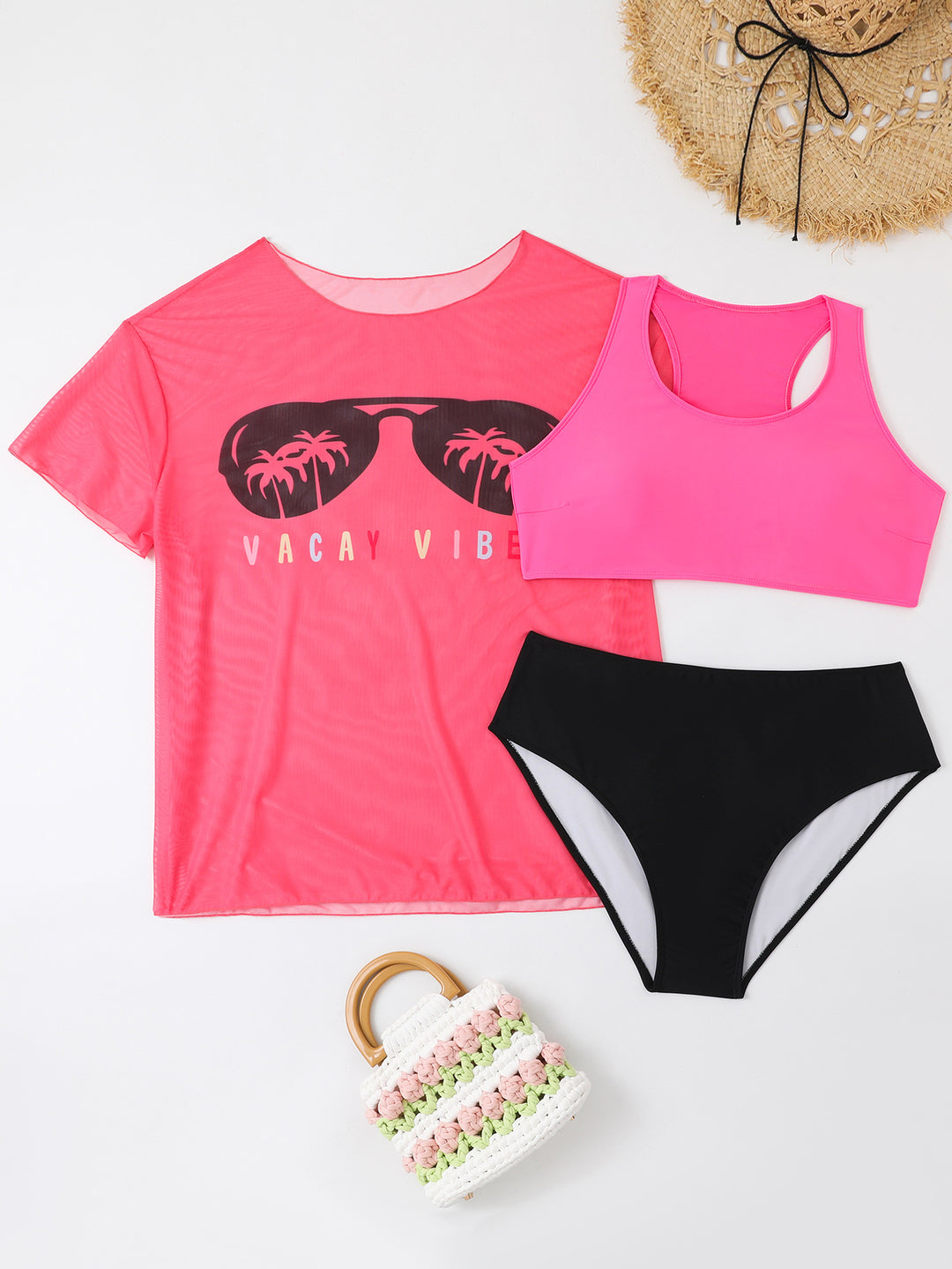 Women's Leisure Bikini Set with Mesh Top StylebySassy