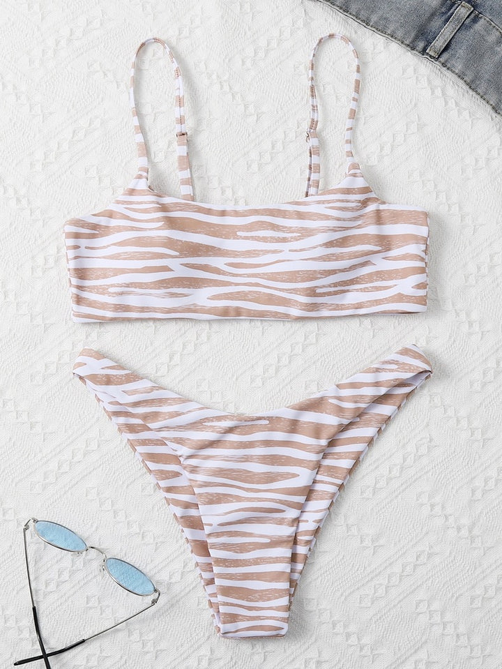 Ladies Bikini Set with contemporary zebra print StylebySassy