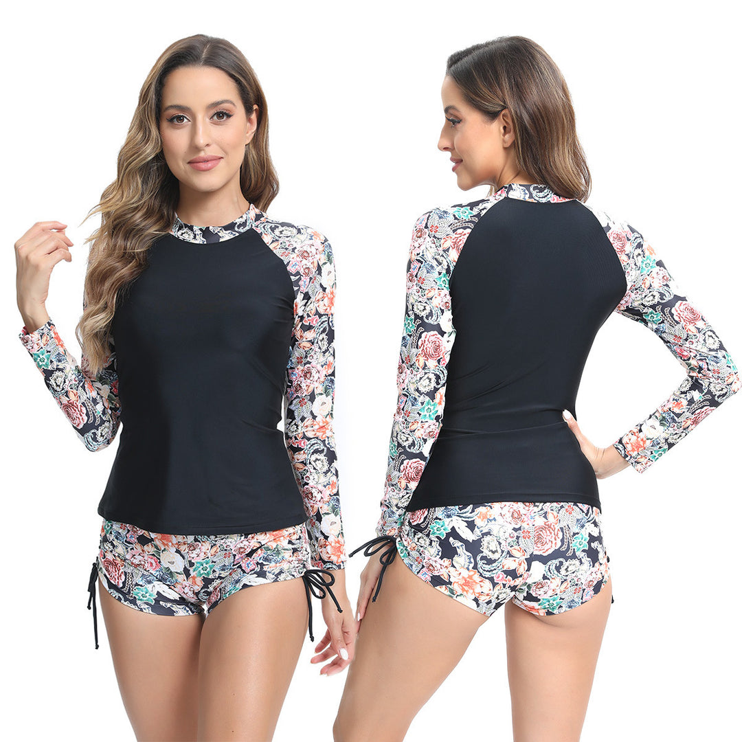 Women's UV Protection Rashguard with Tropical Color Design StylebySassy