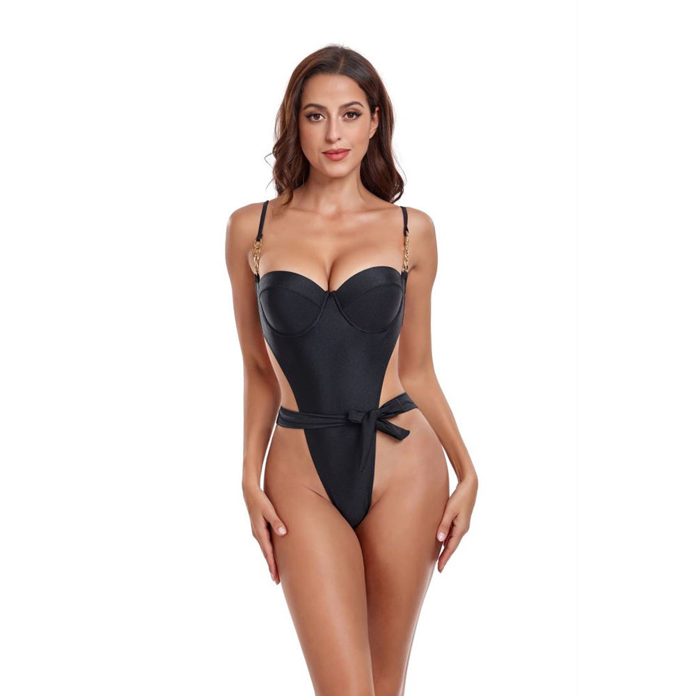 Women's Push-Up Swimsuit with Side Cutouts StylebySassy