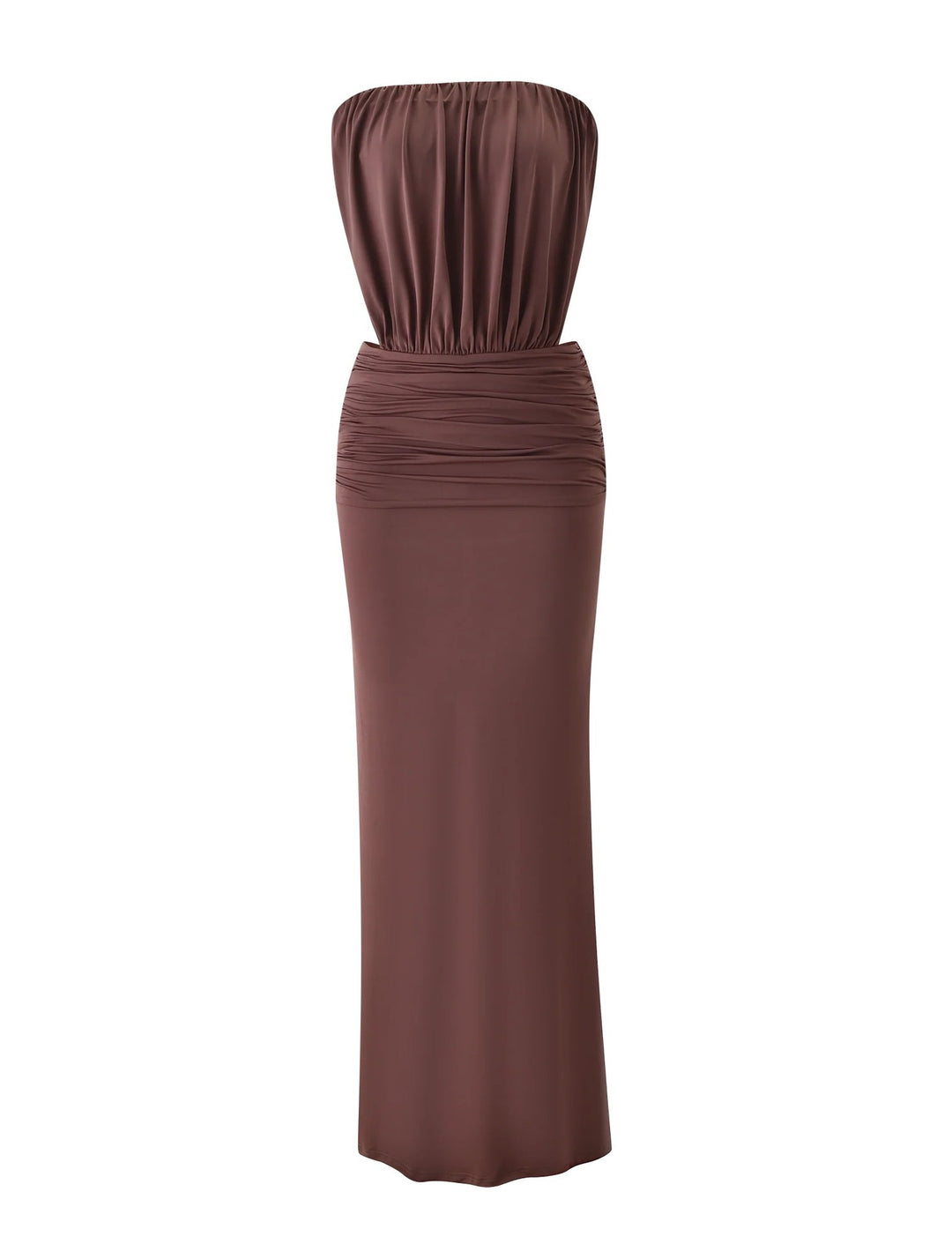 Ladies Long, figure-hugging Maxi Dress with gathered bodice StylebySassy