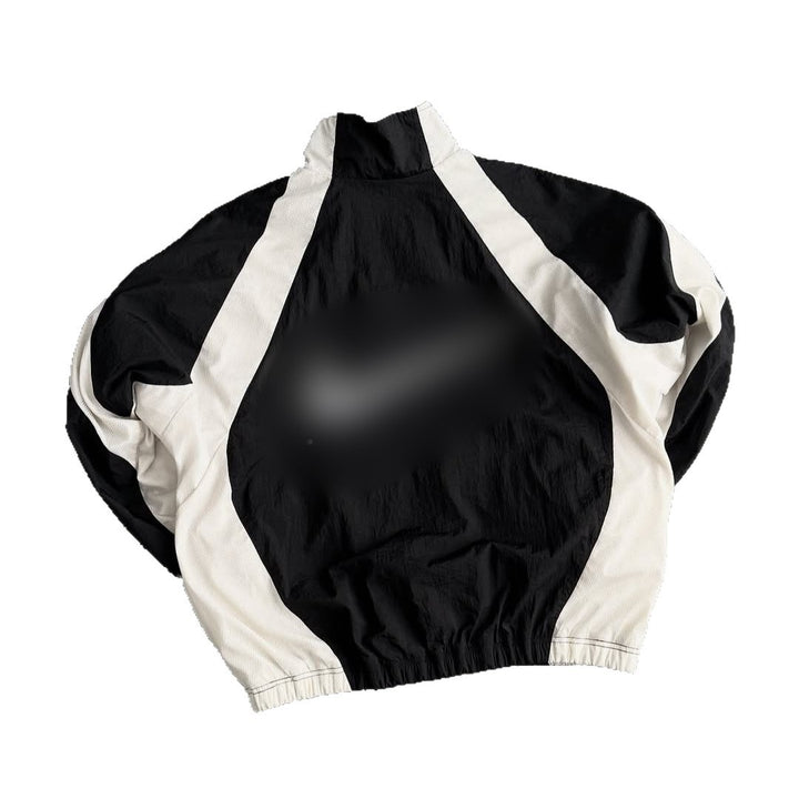 Unisex nan breathable lightweight wind and training jacket with mesh lining, stand collar and elastic hem StylebySassy