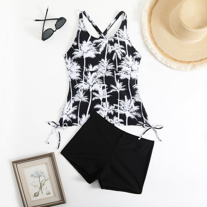 Ladies tankini with adjustable straps and casual shorts StylebySassy