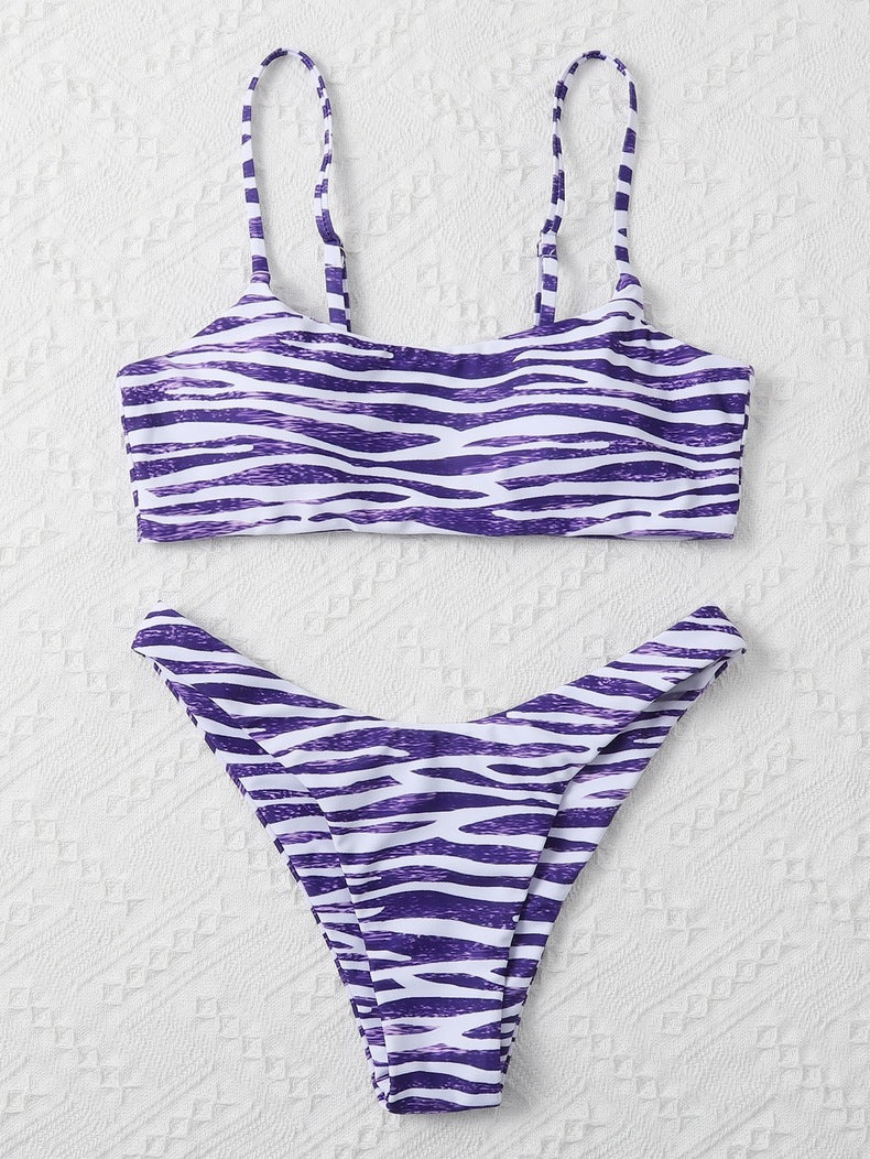 Ladies Bikini Set with contemporary zebra print StylebySassy