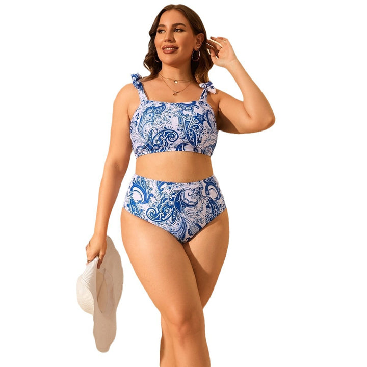 Women's High-Waisted Bikini Set with Floral Pattern StylebySassy