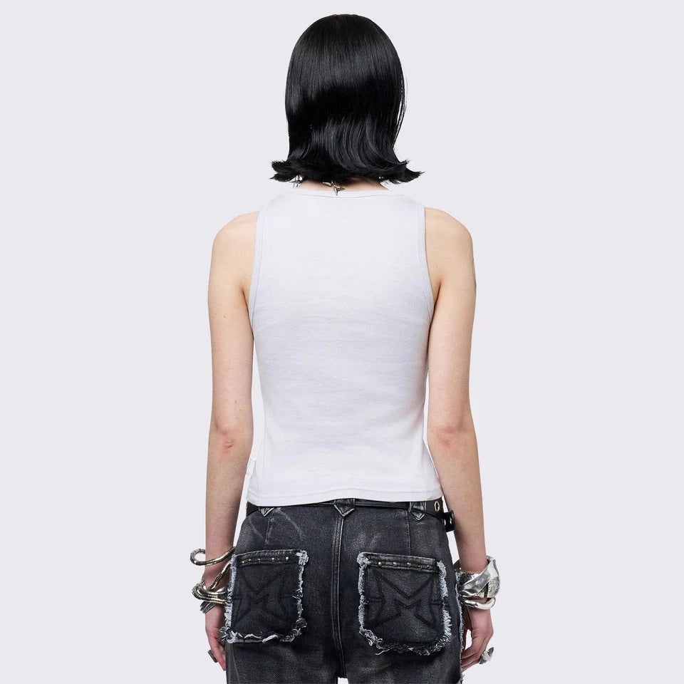 Women’s Crop Top with Urban Dystopia Print StylebySassy