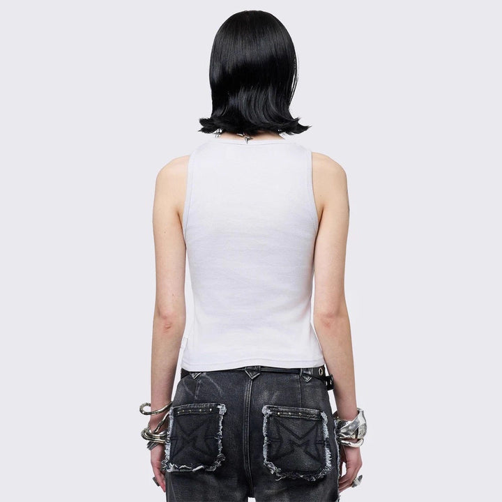 Women’s Crop Top with Urban Dystopia Print StylebySassy