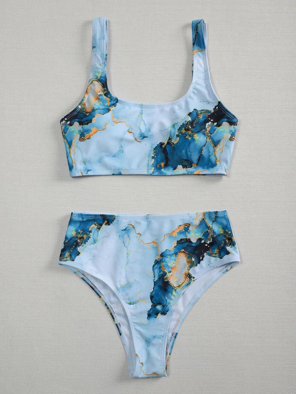 Women's Asymmetrical Bikini Set with Knotted Top StylebySassy