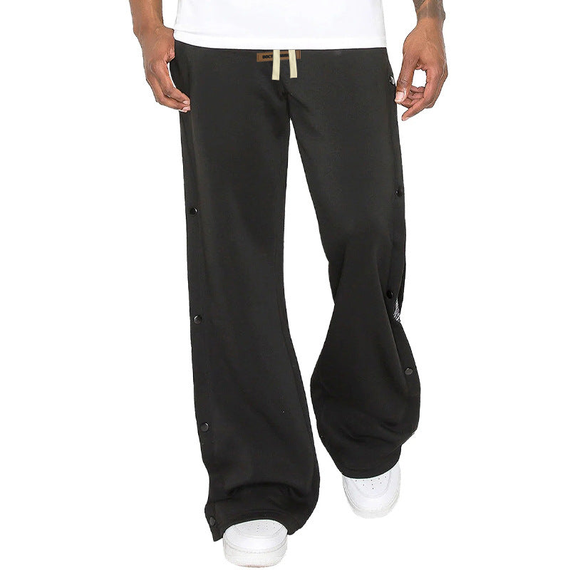 Men's sweatpants with side snap button placket and bandana side insert StylebySassy