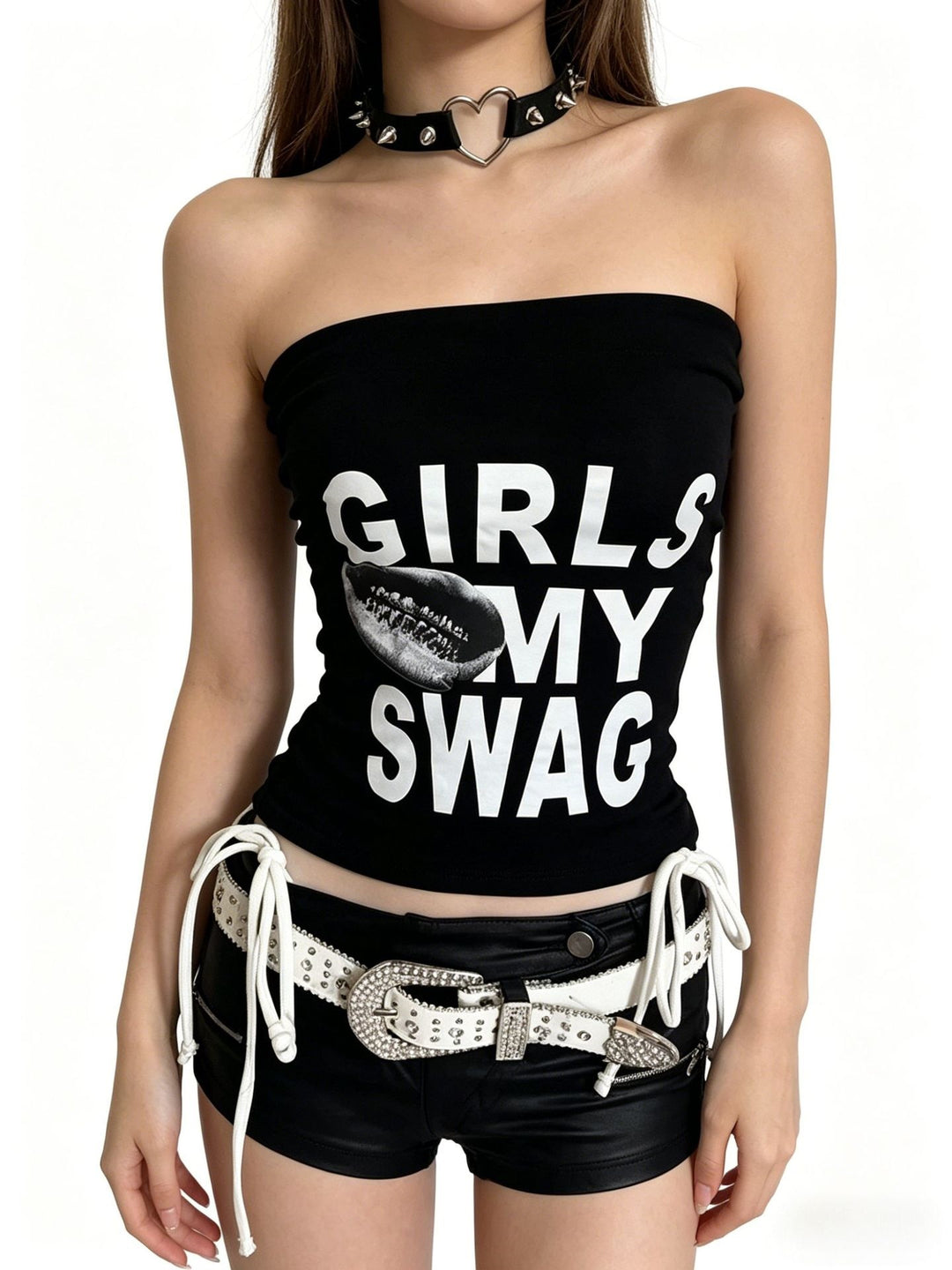 Women's Off-Shoulder Top with striking Statement Print StylebySassy