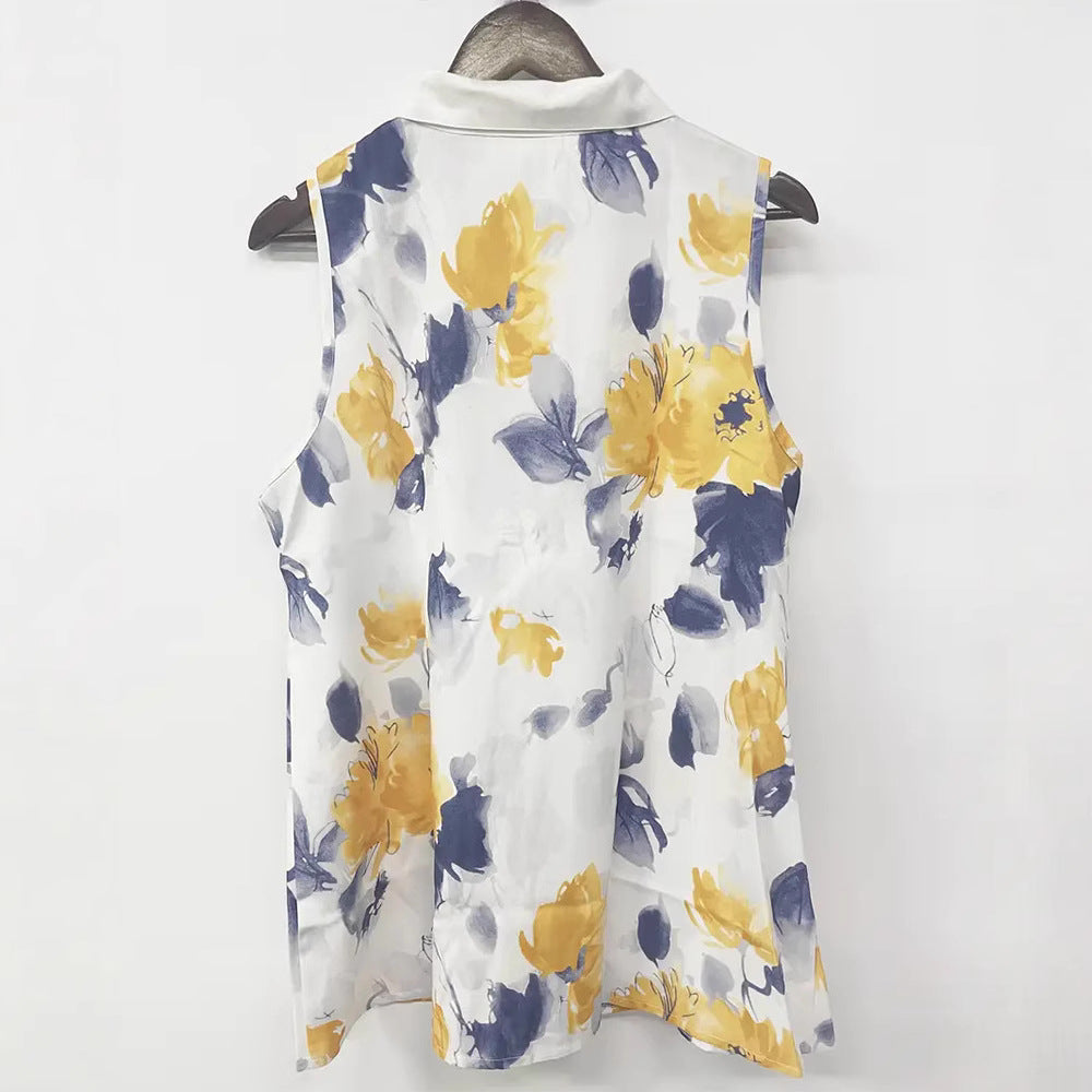 Women's satin imitation button-down top with lace yoke and pearl button placket StylebySassy