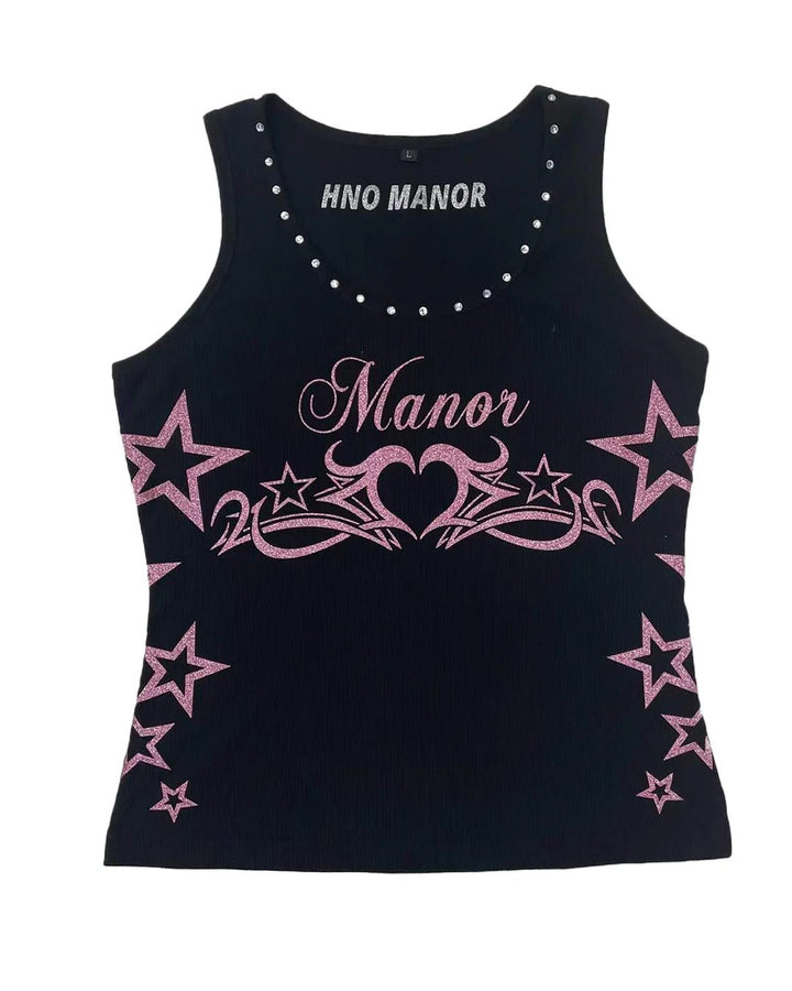 Women's Trendy Tank Top with Glitter Design StylebySassy