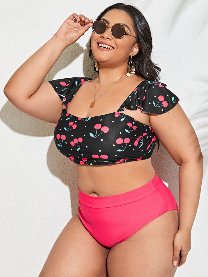 Women Tankini Set with voluminous ruffle details and high-quality cut StylebySassy